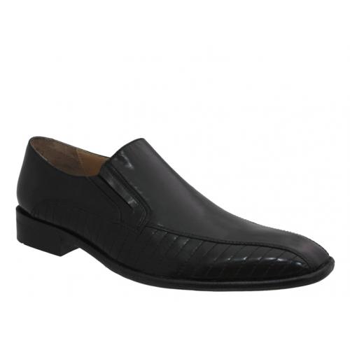 Giorgio Brutini "Lanton" Black Genuine Leather Loafer Shoes 24909